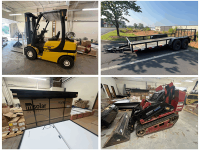 ONLINE ONLY ABSOLUTE AUCTION: EQUIPMENT & INVENTORY FROM RENEW SOLAR