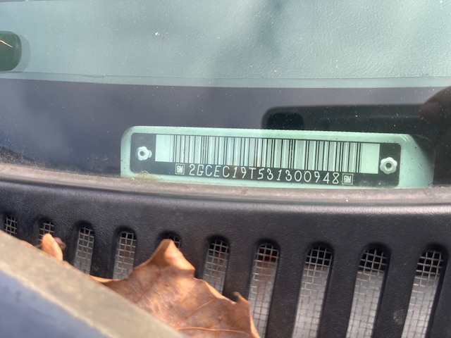 ONLINE AUCTION: 2003 Chevrolet Silverado 1500 in Knoxville, TN