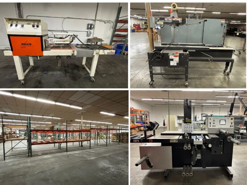 BANKRUPTCY ONLINE ONLY ABSOLUTE AUCTION: To be sold to the highest bidder without minimum or reservation- Industrial Label Converting & Packaging Equipment, Case No. 25-31599
