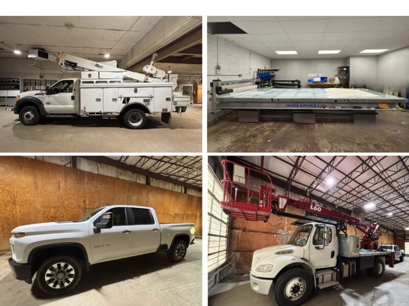 ONLINE AUCTION: Surplus Vehicles, Equipment, Tools & Materials from Sign Business