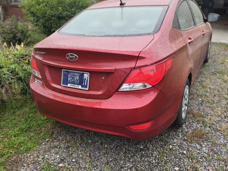 ONLINE PERSONAL PROPERTY AUCTION SUBJECT TO COURT CONFIRMATION: 2017 Hyundai Accent SE