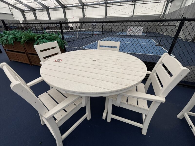 ONLINE ONLY ABSOLUTE AUCTION: Commercial Furnishings, Polywood Patio Sets, Patio Heaters, Coolers & More from Premier Pickleball