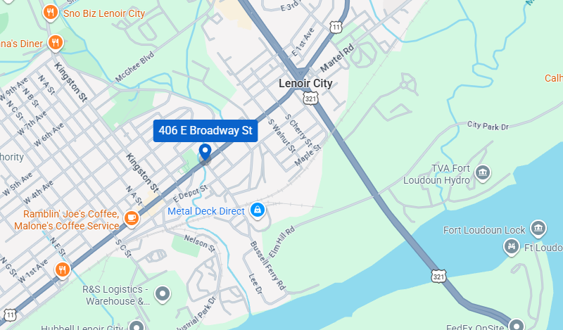 ABSOLUTE REAL ESTATE AUCTION: Approx 2,280 SF Commercial Building formerly operating as Radio Station in Lenoir City, TN