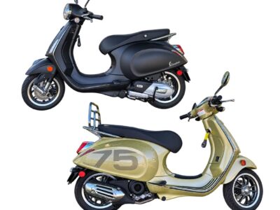 ONLINE ABSOLUTE AUCTION: 2023 Vespa Primavera S 150 & 2021 Vespa Primavera 50 – 75th Anniversary Edition Scooter